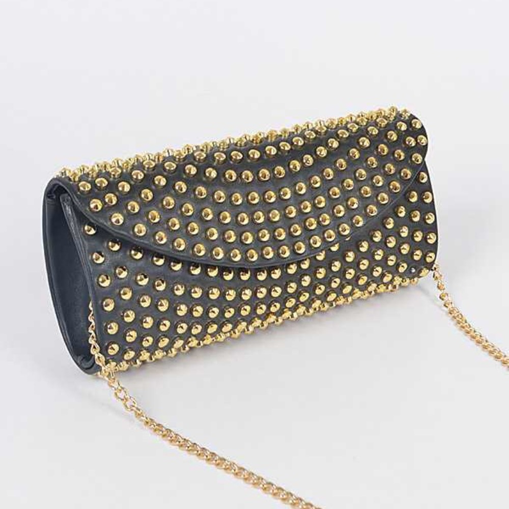Vegan Leather Studded Crossbody Bag - Picture 7 of 7